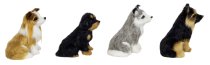 Hunde sitzend h=8,5cm sort.