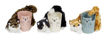 Katze mit Stiftehalter h=14cm b=18cm