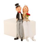 Wedding couple with soft leg h=14cm