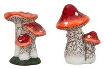 Fly agaric group h=9,5+10,5cm w=7,5cm