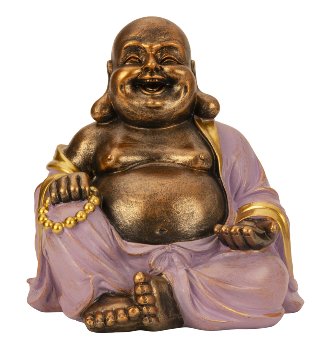 Buddha mit dickem Bauch "lila/flieder"