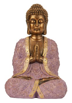 Buddha "lila/flieder" h=41,5cm b=28cm