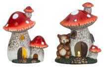 Mushroom house with LED-light