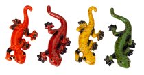 Gecko lying color assorted h=3+4cm