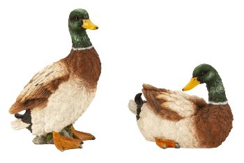 Duck standing and lying h=12,5+21cm