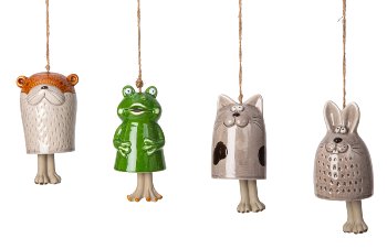Animals wind bell decoration h=10-12cm