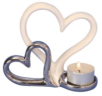 Heart couple as tealight-holder