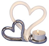 Heart couple as tealight-holder