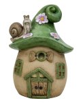 Mushroom house with green roof & solar