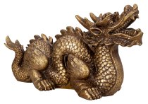 Goldener Drache h=25cm b=44cm