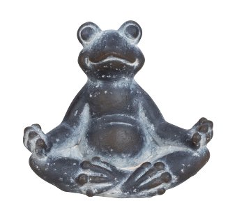 Yoga-Frosch grau h=13cm b=15cm