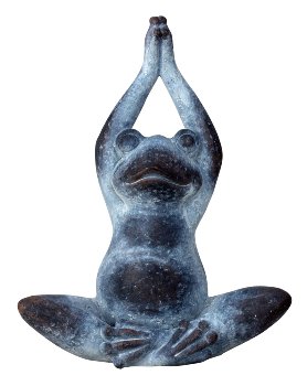 Yoga-Frosch grau h=42,5cm b=33,5cm