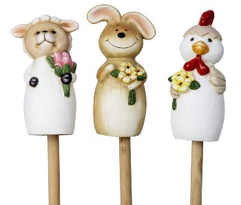 Cute ceramic fence animals, rabbit,