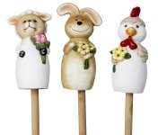 Cute ceramic fence animals, rabbit,