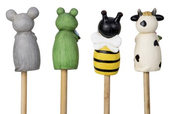 Süße Keramik Zautiere Frosch, Kuh, Maus