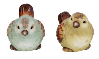 Vögel in grün & hellblau h=7,5cm b=11cm