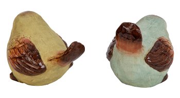 Vögel in grün & hellblau h=10,5cm b=15cm
