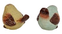 Vögel in grün & hellblau h=10,5cm b=15cm