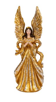 Engel mit Buch in der Hand & in goldener