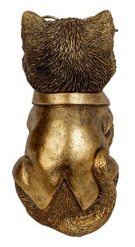 Funny cat in gold with big glasses