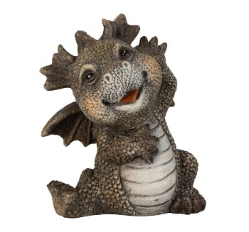 Laughing dragon sitting h=19cm w=15cm