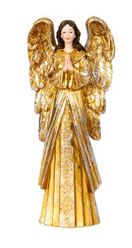Engel betend in goldener Kleidung h=26cm