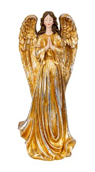 Engel betend in goldener Kleidung h=36cm