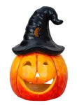 Halloween pumpkin with cylinder as