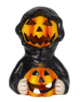 Halloween figure with pumpkin face and