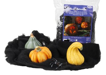 Halloween Dekowatte in schwarz, 100g