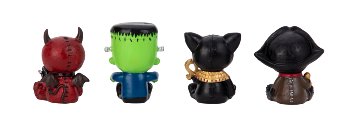 Gruselige Figuren h=8cm b=6cm sort.