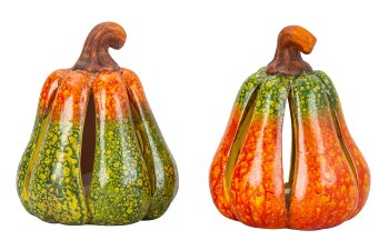 Halloween pumpkins orange/green with