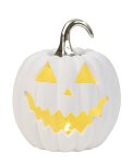 Halloween pumpkin with white velvet