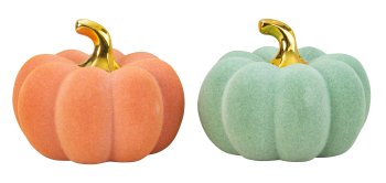 Halloween pumpkin in orange & mint green