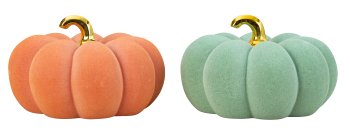 Halloween pumpkin in orange & mint green