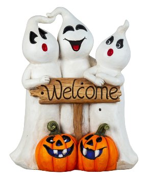 Ghost with "Welcome"-plate and small