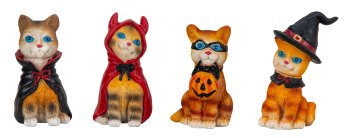 Halloween-Katze h=9-10cm b=5-6,5cm sort.