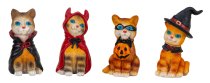 Halloween cat h=9-10cm w=5-6,5cm asst.