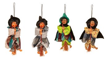 Witch for hanging h=15cm asst.