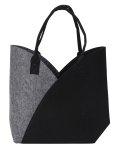 Filz-Tasche anthrazit und grau h=35cm