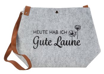 Felt bag "Heute hab ich - Gute Laune"