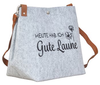 Filz-Tasche "Heute hab ich - Gute Laune"