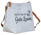 Felt bag "Heute hab ich - Gute Laune"