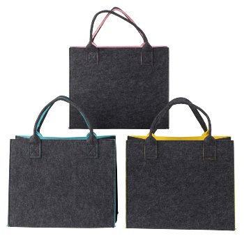 Felt bag 2 colors (outside dark grey)