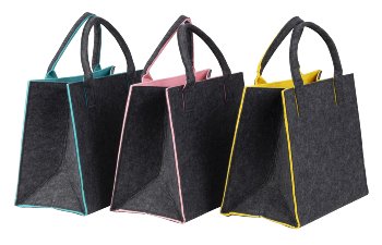 Felt bag 2 colors (outside dark grey)