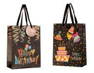 present bag "happy birthday" 24x18x8cm