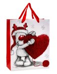 Present bag "Cute elk with heart" w.