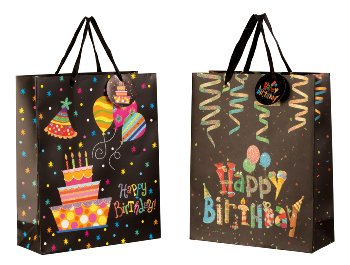 present bag "happy birthday" with