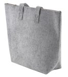 Felt bag light grey with zip h=35cm