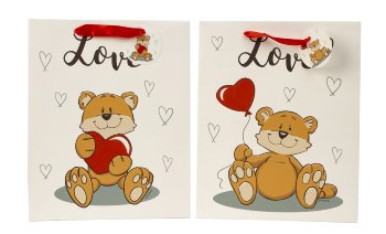 present bag "Bear with heart"